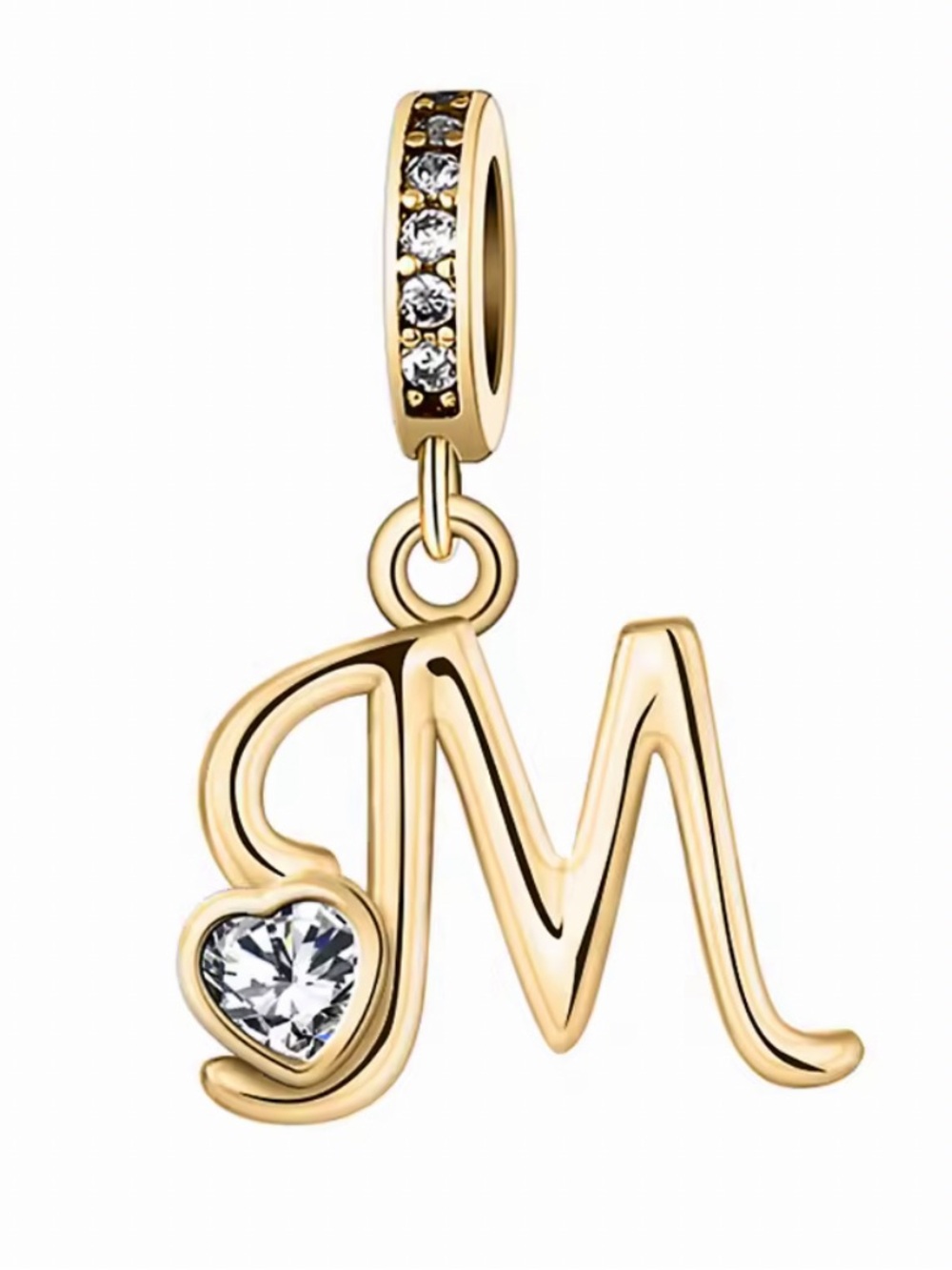 NWOT Letter M Dangle Charm Sterling Silver 925